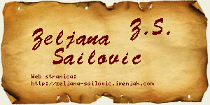 Željana Sailović vizit kartica